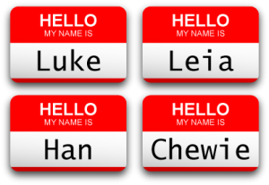 Different names of personalised stickers