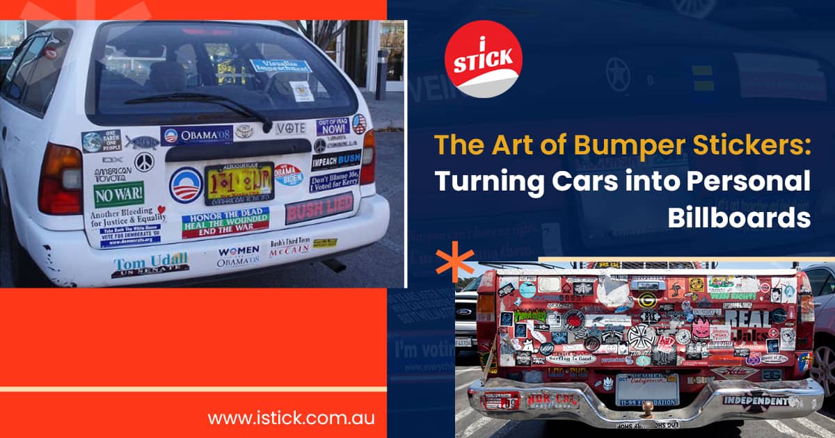 Explore bumper stickers  Turning cars into billboards