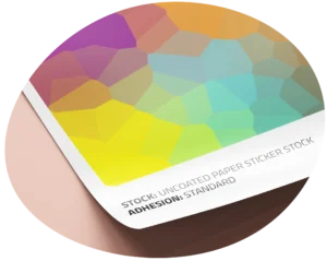 Uncoated paper sticker stock