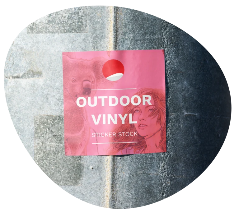 Outdoor vinyl sticker stock