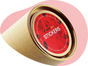 Brilliant white paper sticker used for