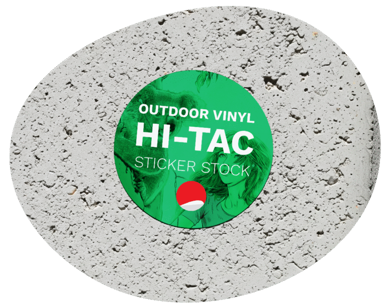 Outdoor vinyl hi-tac sticker stock