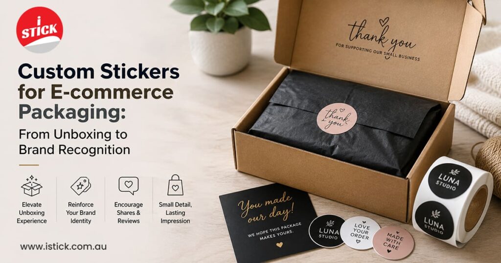 Custom Stickers for E-commerce Packaging Custom Stickers for E-commerce Packaging