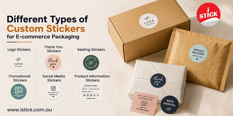 Types of Custom Stickers for E-commerce Packaging Types of Custom Stickers for E-commerce Packaging